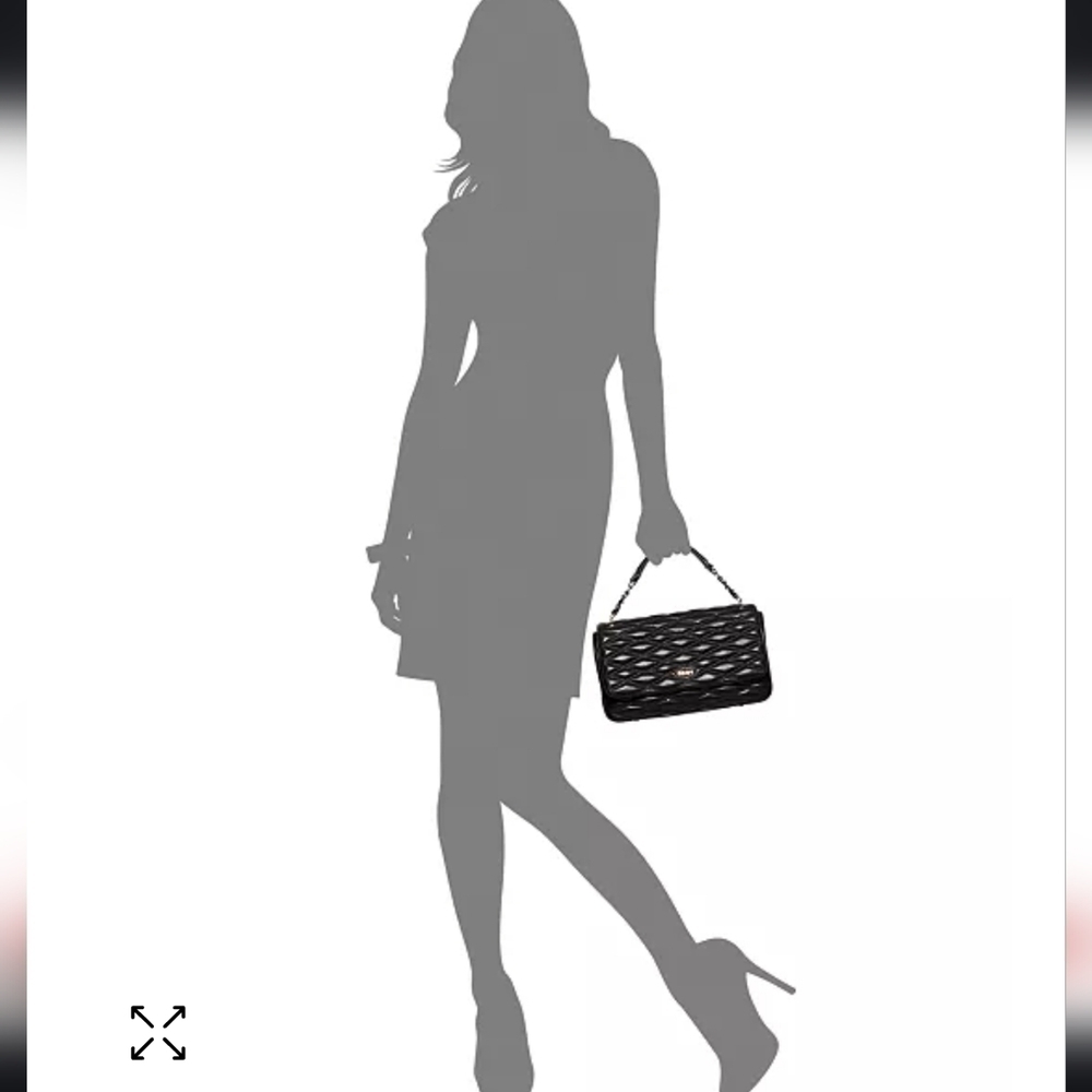 SOLD DKNY Black Diamond Quilted Lamb Leather Lara Top Handle Bag - Picture 2 of 7